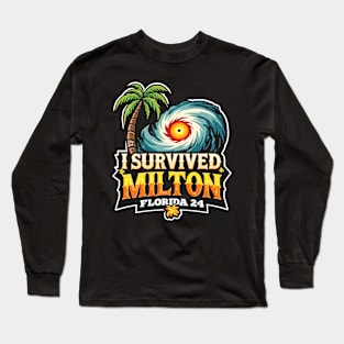 I Survived Hurricane Milton Florida 24 - Eye Voodoo Long Sleeve T-Shirt